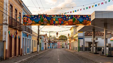 Faixa de rua para festa junina (simulação)